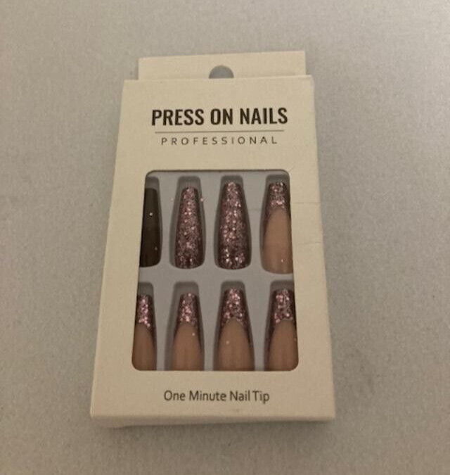 Press On Nails – Professionals – One Minute Nail Tip – Natural, Pink & Black
