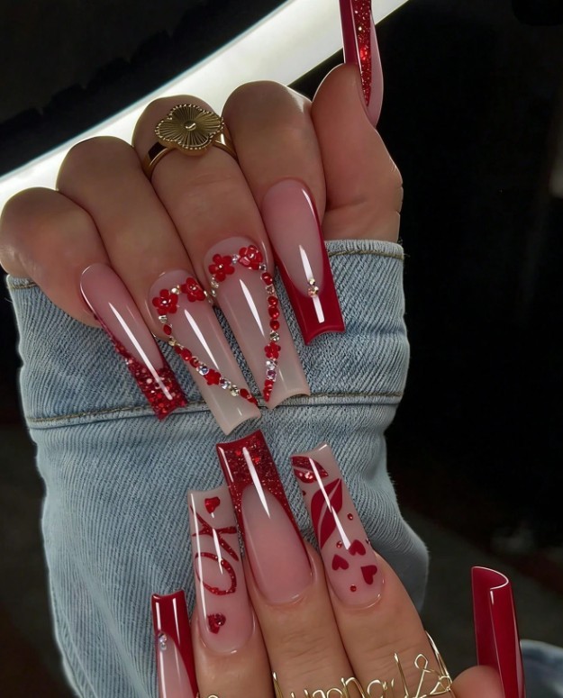 24pcs Acrylic Press On Nails Multiple Designs Fashion