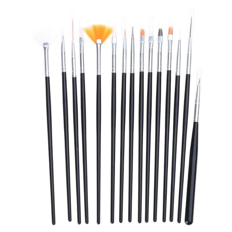 Gel Nail Art Enthusiasts 15Pcs Brush Kit With Dotting Accessories For DIY