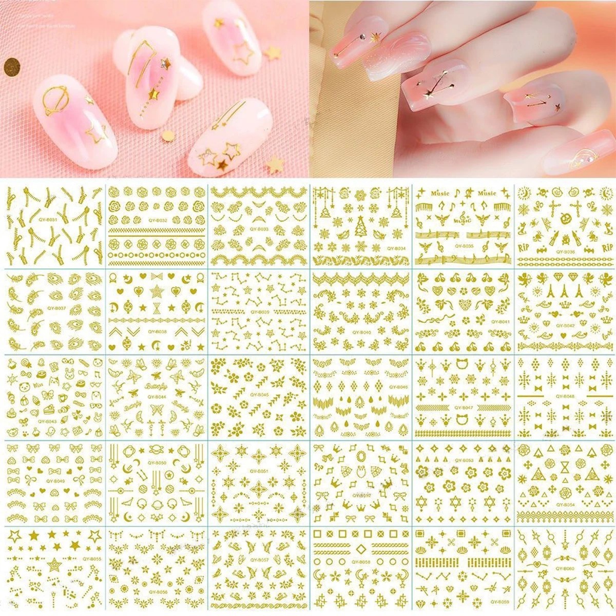 Nail Art Stickers 3D Self Adhesive Festival BodyArt DIY for Women and Girls New