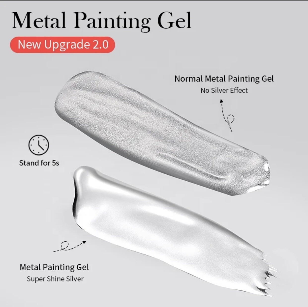 nail art gel, Mirror Chrome Liner Gel Or Color