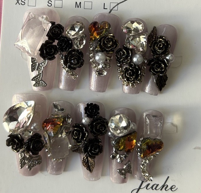 Acrylic Press-On Bling Nails