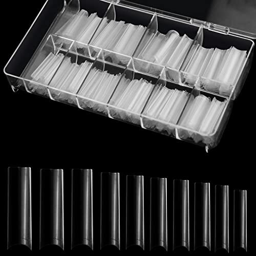 No C Curve XXL Square Nail Tips-Clear Acrylic Nails xxl Long Sqare No c curve