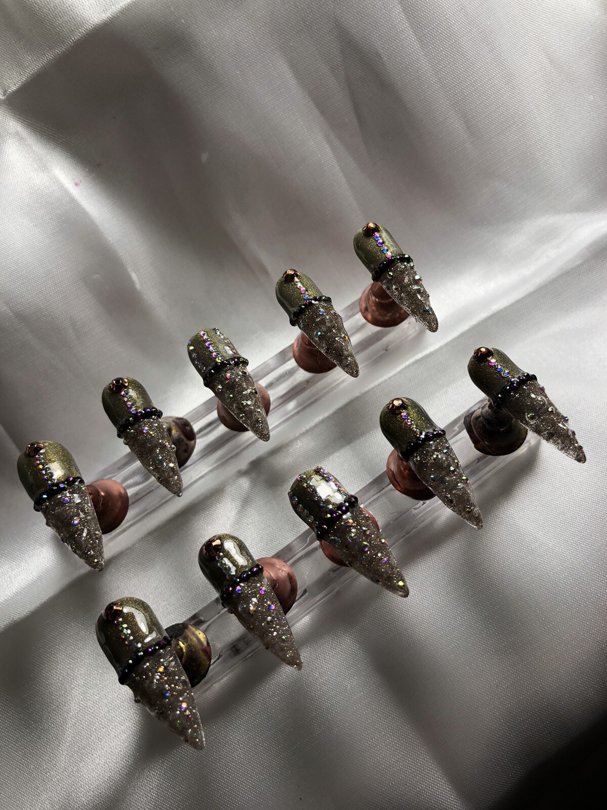 Z NAILZ!/Z CLAWZ! Gorgeous Set Of Handmade Custom Alligator Press On Nails