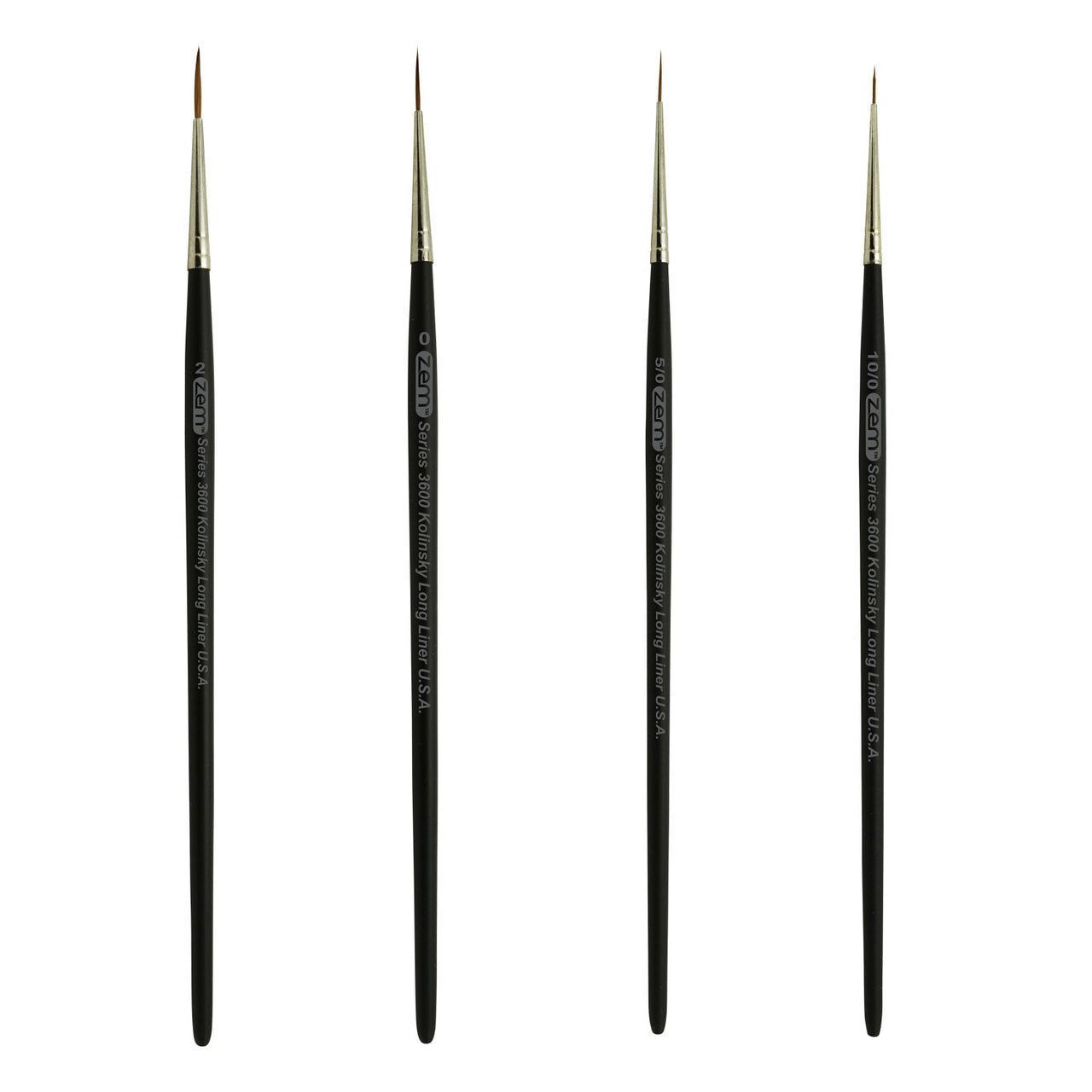 AS-85 Kolinsky Pure Sable Liner Brush Set 4 pcs