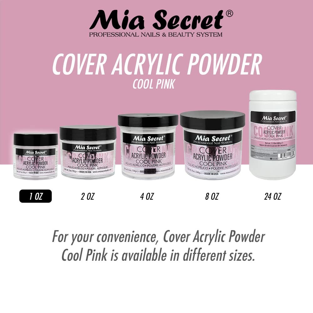 Cool Pink Acrylic Nail Powder For Baby Boomer And Ombre Techniques 1Oz