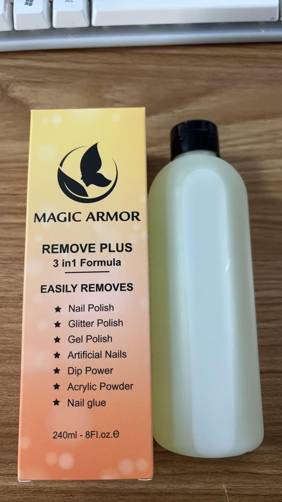 8 FL.Oz Gel Nail Polish Remover, Non Acetone 8 Fl Oz (Pack of 1)