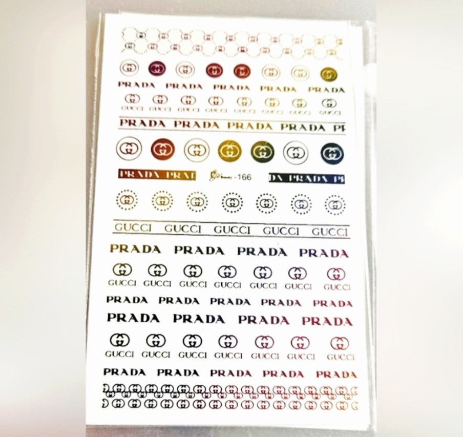 NWT NAIL ART DESIGN SELF-SEAL STICKERS HOLOGRAPHIC RAINBOW N°166!