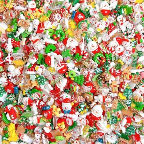 40Pcs Christmas Mix Nail Charms Reindeer Snowman Santa Claus Nail YH-6