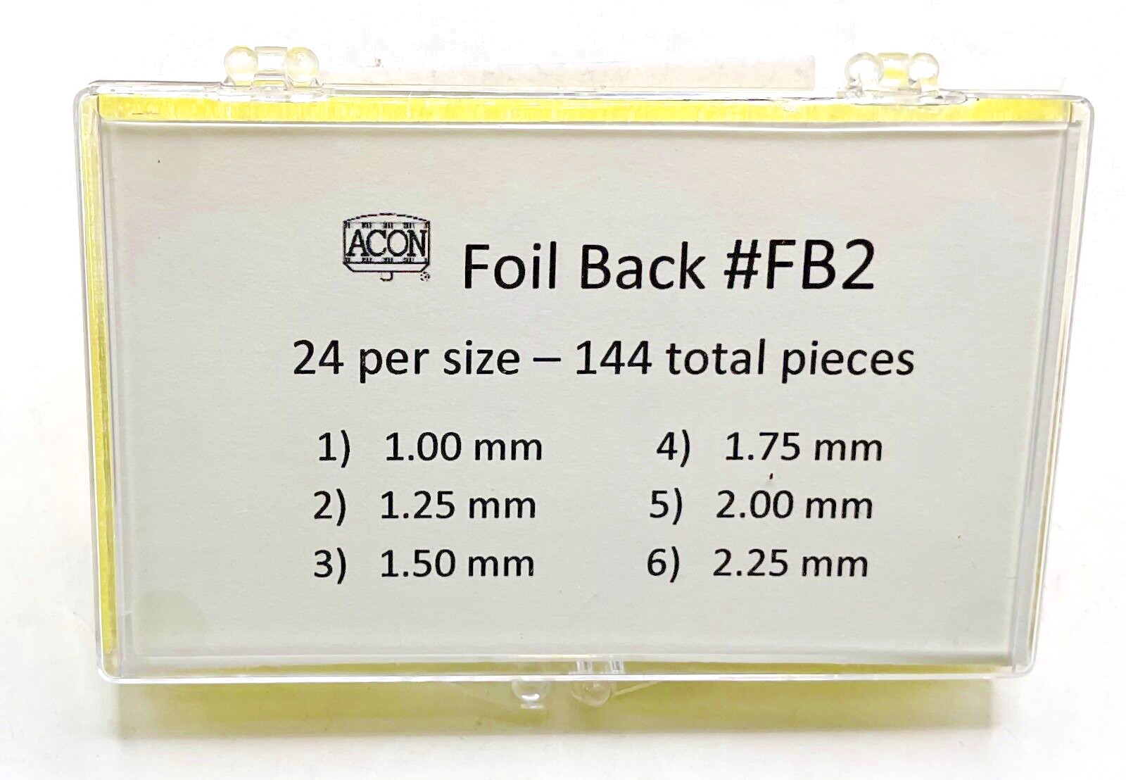 New Assortment of Foil Back Rhinestones #FB2 (100mm-2.25mm)