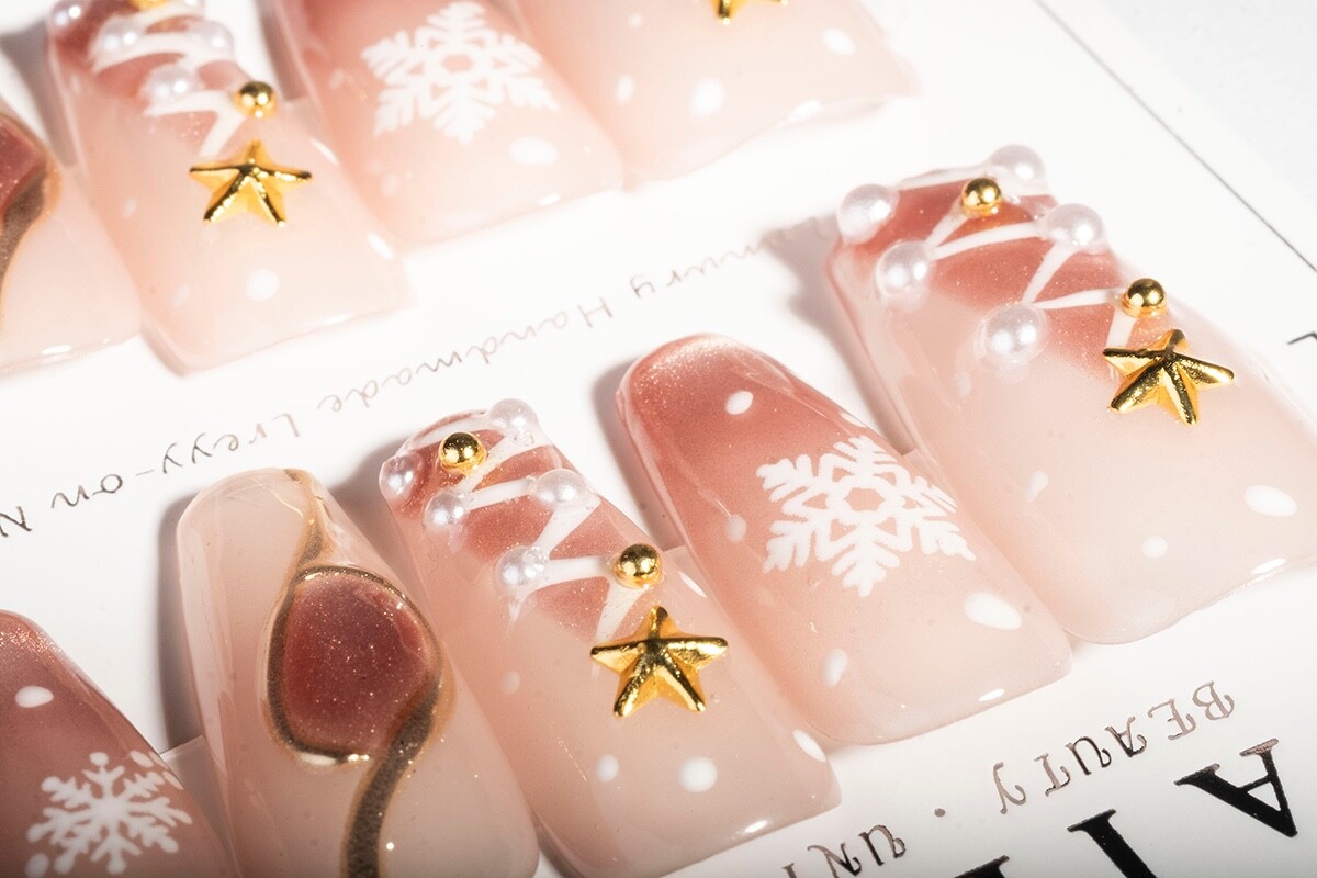Fabufabu 3d Press On Nails – Handmade Unique Fake Nails, Artistic Design