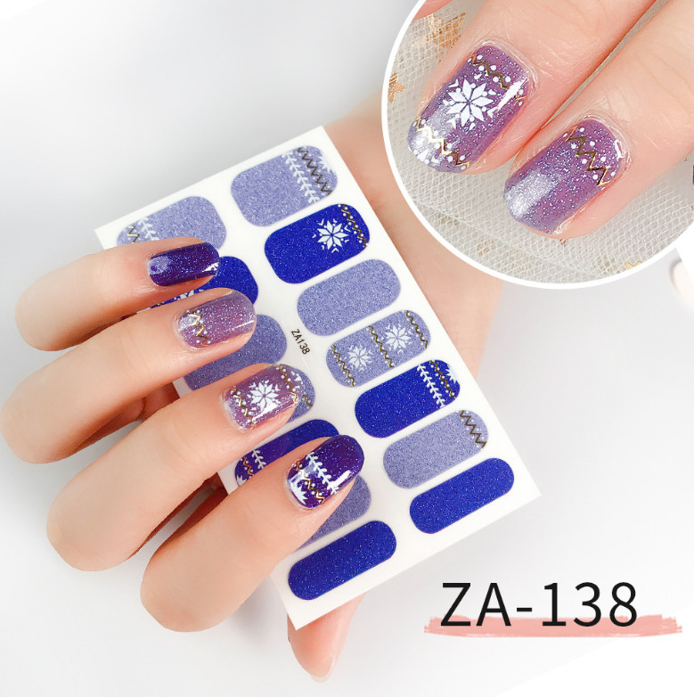 Nail Wraps Christmas Snowflake Santa Stickers Polish Manicure Art Decor DIY NH24