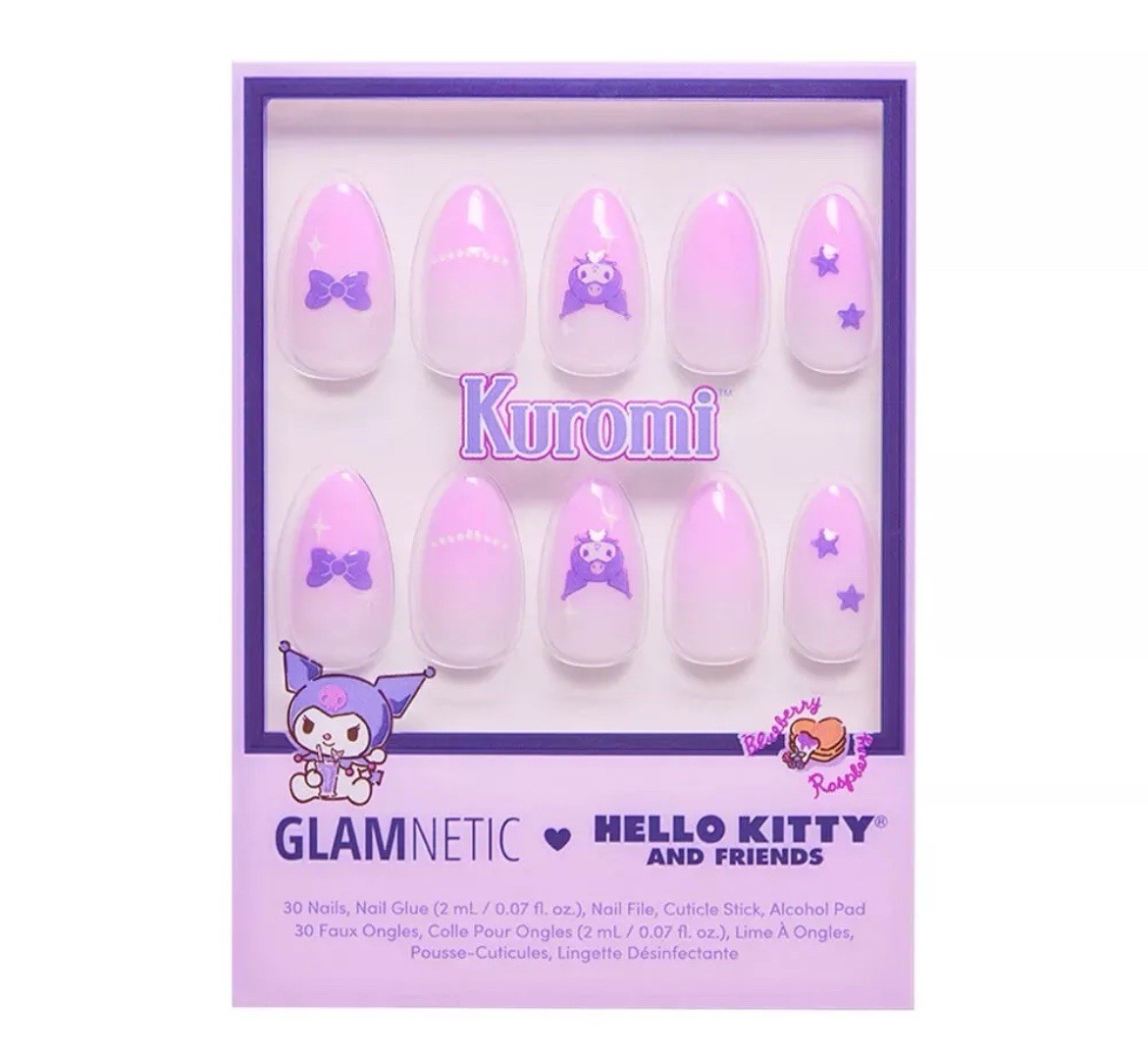 Glamnetic Nails Hello Kitty and Friends, Kuromi New