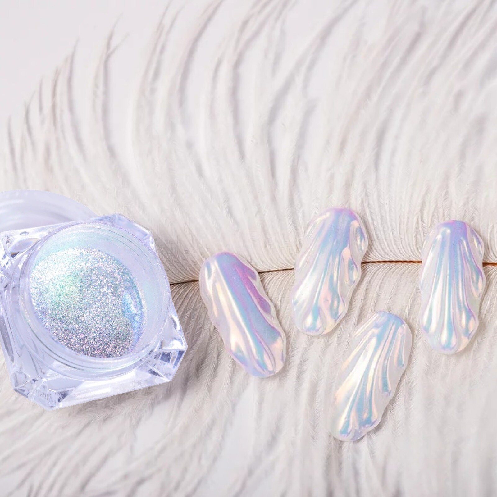 AURORA CHROME POWDER NAIL AB Unicorn MERMAID MIRROR Effect RAINBOW Opal (um)