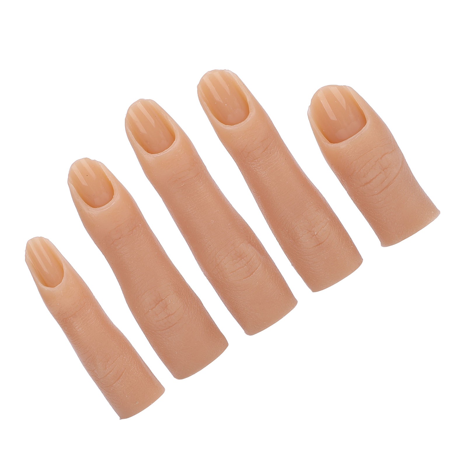 5 Pcs Silicone Nail Practice Finger High Elasticity For Nail Art Easy To Use