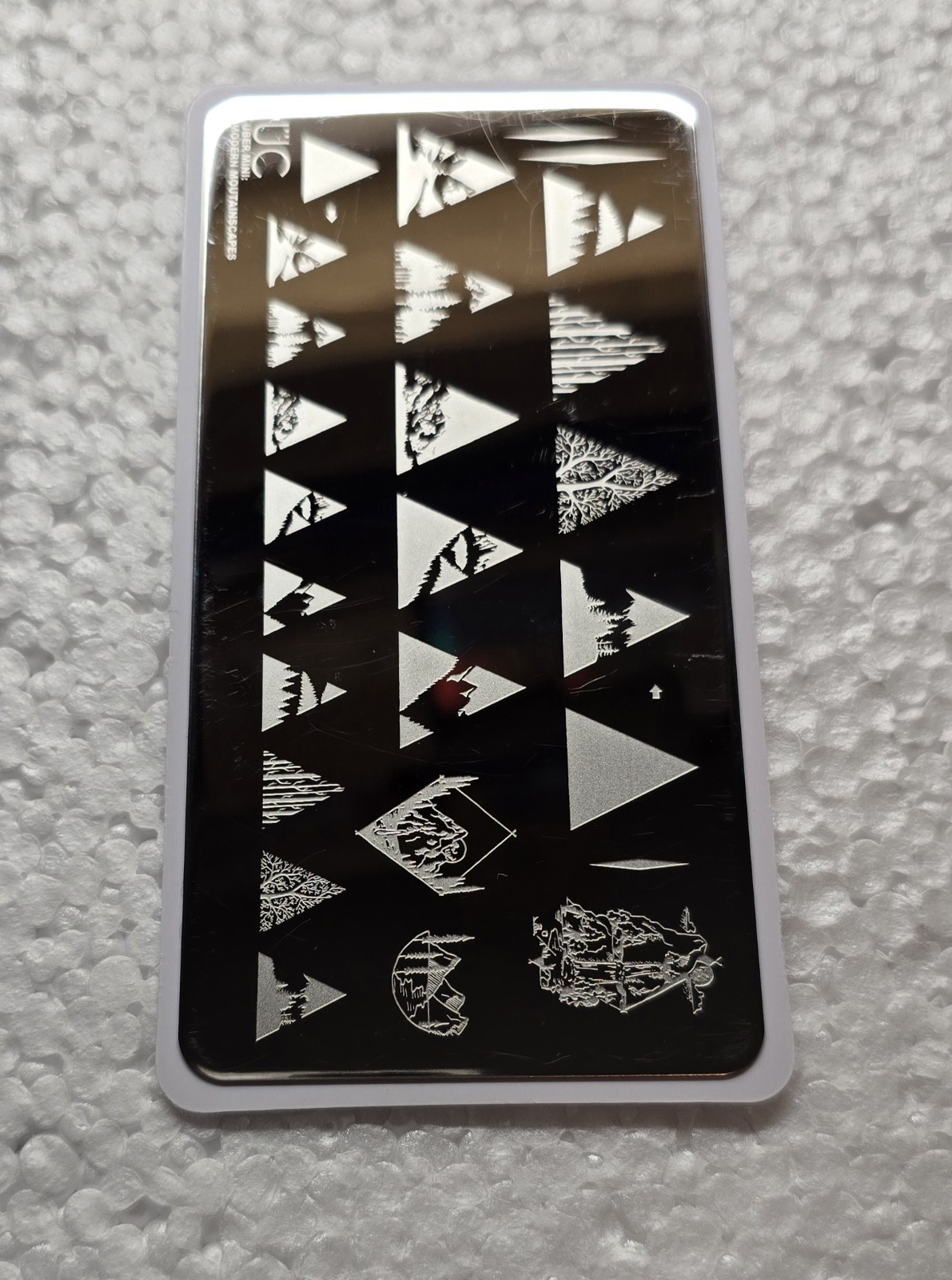 UC Uber Chic Modern Mountainscapes Trail Hiking Scout Mountain Nail Stamp Plate
