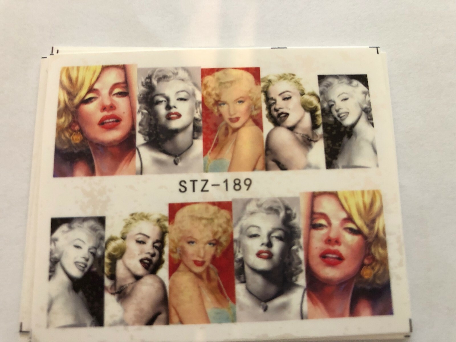 Full Wrap Water Transfers Nail Art Decals Pop Audrey Hepburn Sexy Marilyn NS11