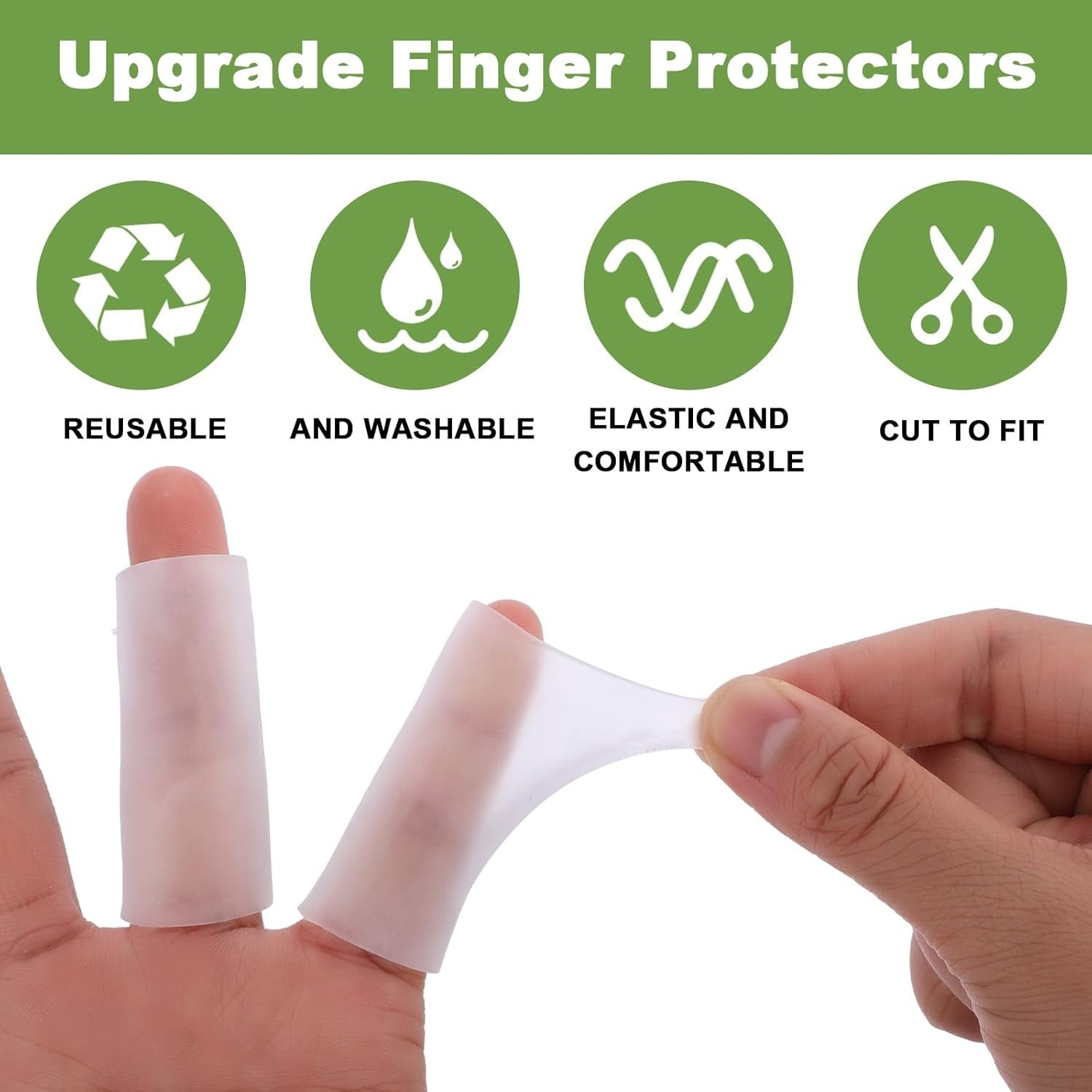 30Pcs Gel Finger Sleeve Protectors, Silicone Finger Tubes for Trigger Finger Pai