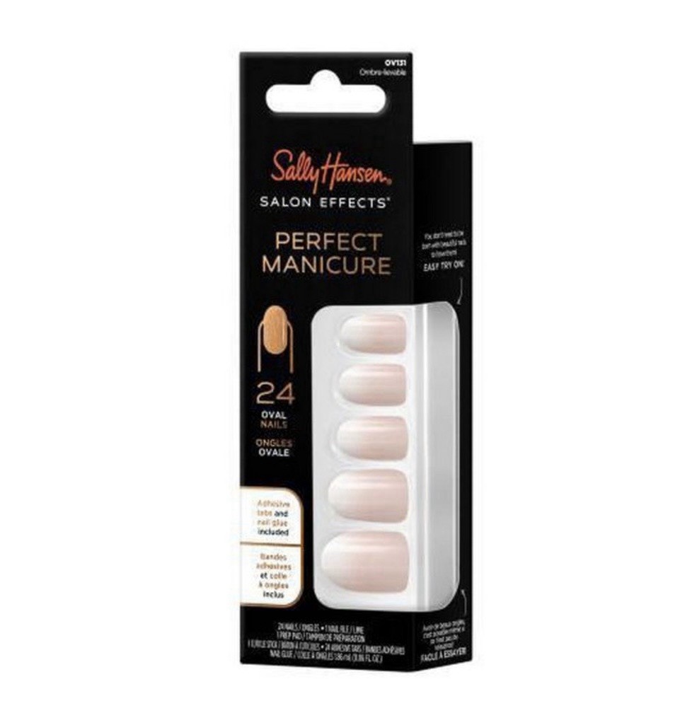 2pk Sally Hansen Salon Effects Perfect Manicure Medium Oval/Ombre-lievable OV131