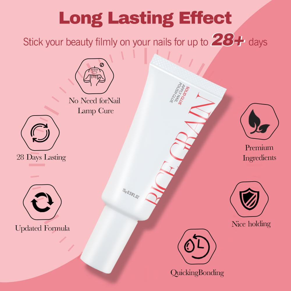 Newly Released 2PCS Super Strong Nail Glue for Press on Nails – 30 Day Lasting