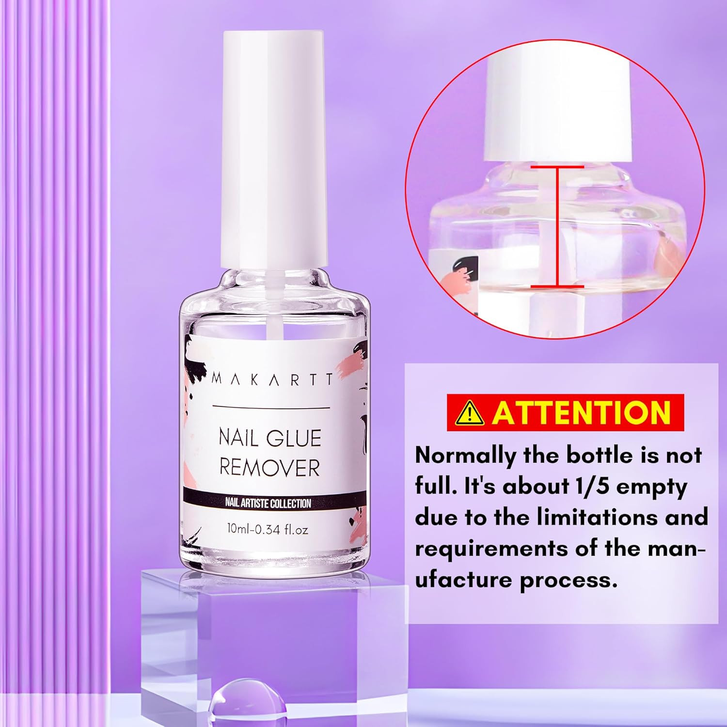 Nail Glue Remover for Press on Nails: 10ML Glue off for Nail Tips Acrylic Nails