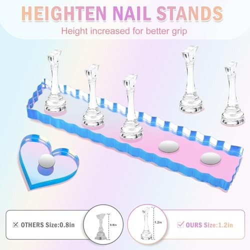 Nail Stand for Press Ons, Nail Holder for Painting Nails, Press on Nail Clear