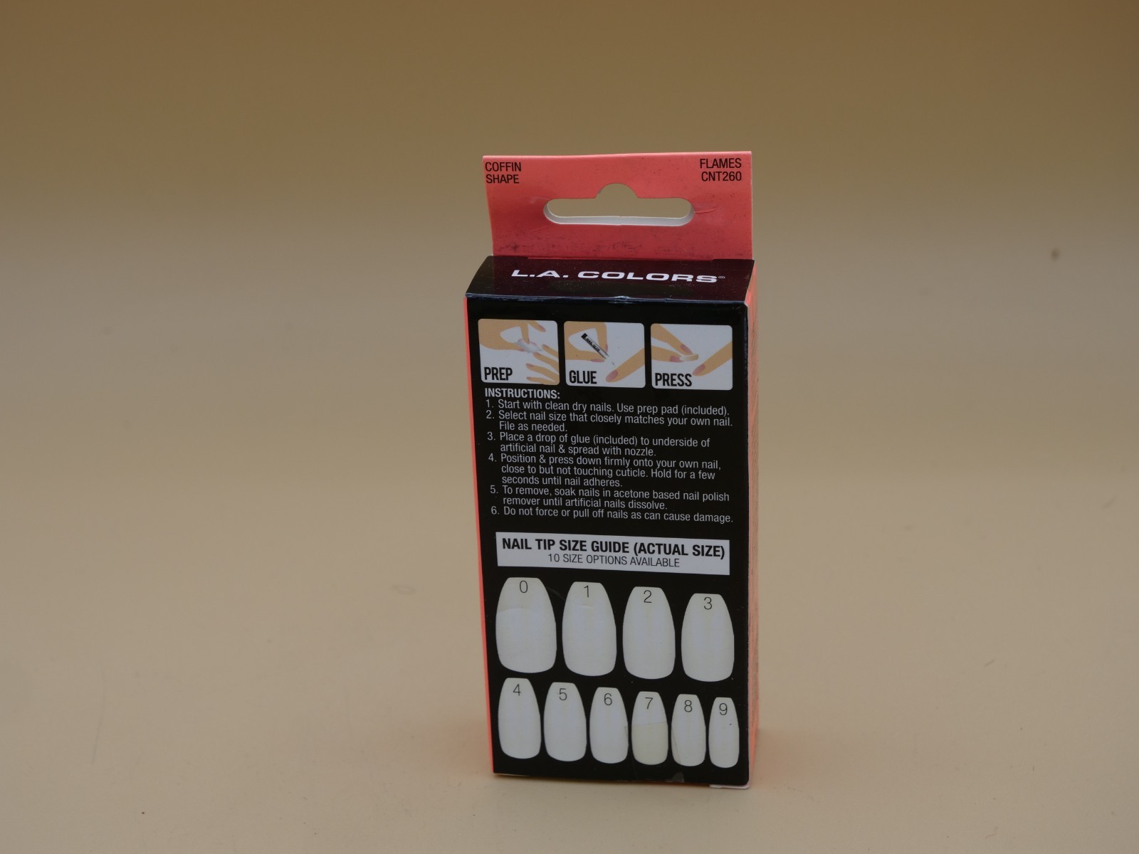 NEW L.A. Colors Nails Frill Neon Coffin High Gloss 30 Nail Count