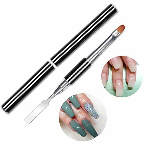 Dual-Ended PolyGel Nail Brush & Spatula Picker – 2 in 1 Gel Application Tool