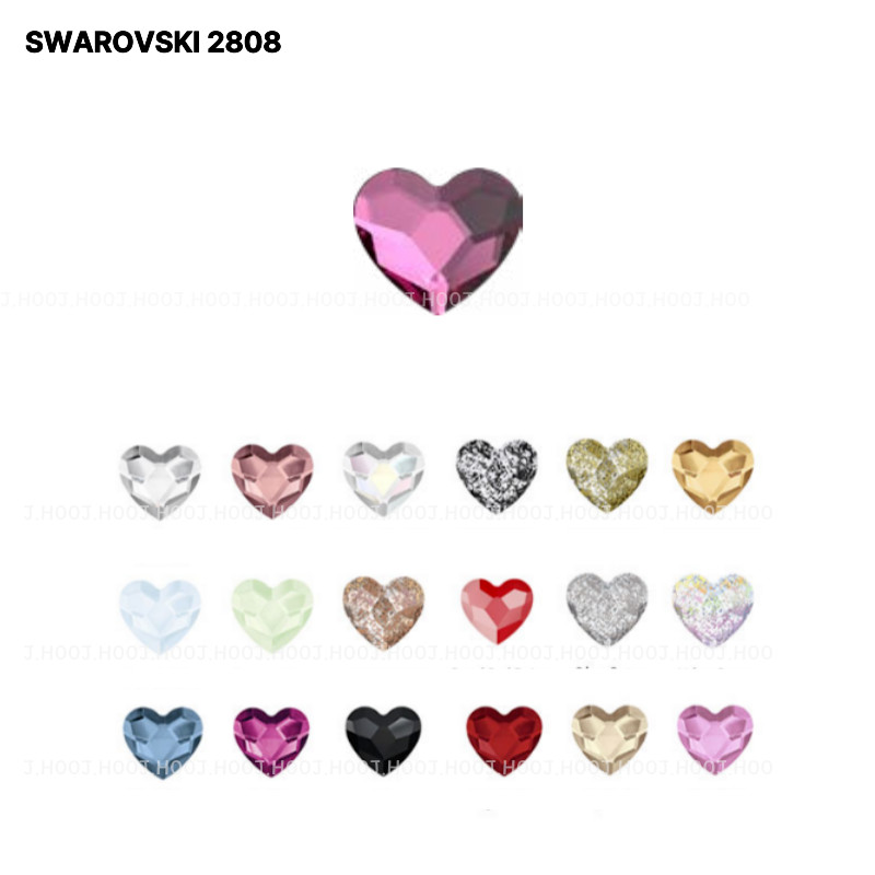 Swarovski 2808 Heart Flat Back 10mm(4pcs)