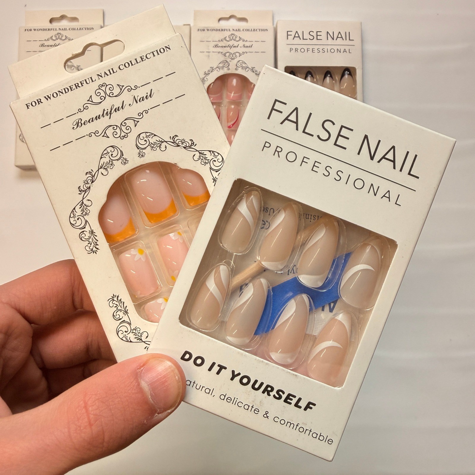 Lot of 10 Pack of 24 New False Press On Nails Assorted Designs and Colors №N3