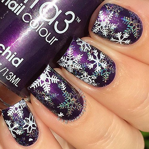 Winstonia Christmas Nail Art Stamping Plate Winter Holiday Gift Manicure Tip USA