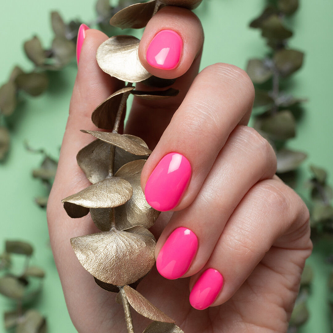 💅ART SEASON NAIL POLISH STRIPS/ Neon Pink/ Solid Colors