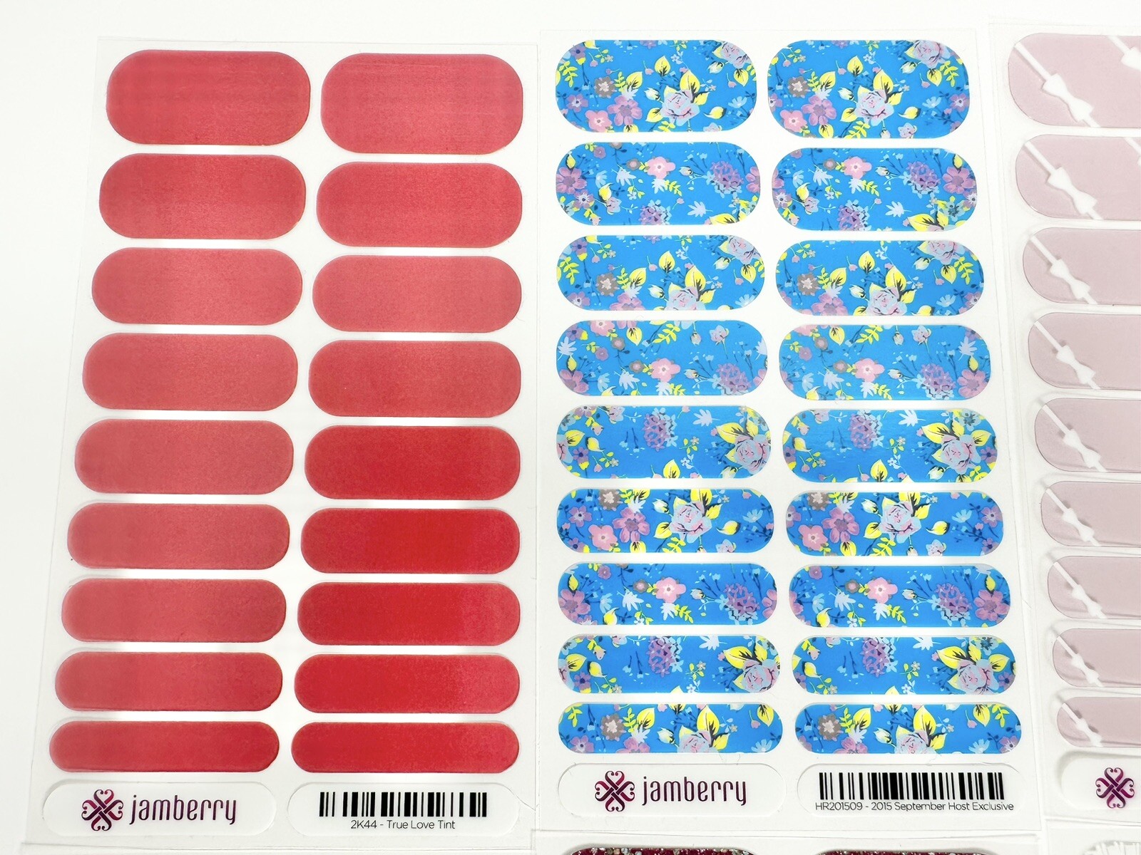 Jamberry Nail Polish Wraps Full Sheets Pattern Flower Sparkle Mixed Lot of 10