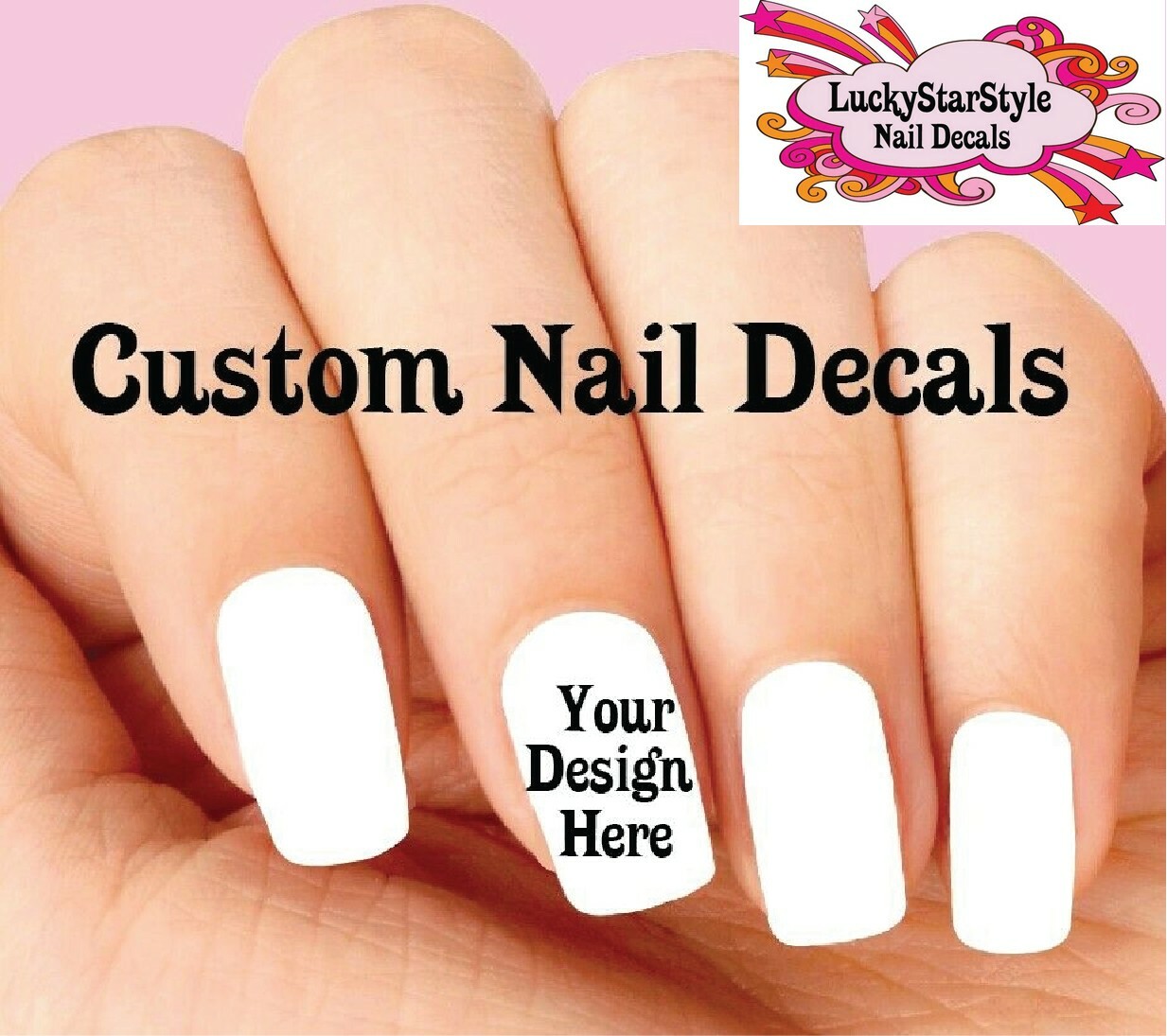 Custom Waterslide Nail Decals – Your Design, Picture, Art or Idea