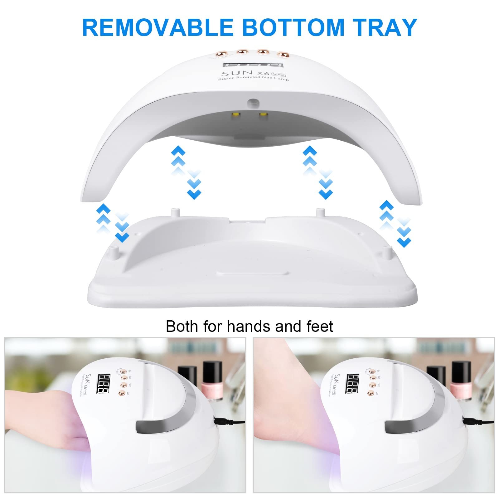 UV LED [Nail] [Lamp], 220W UV [Nail] Polish Light with Phone Holder Professio…