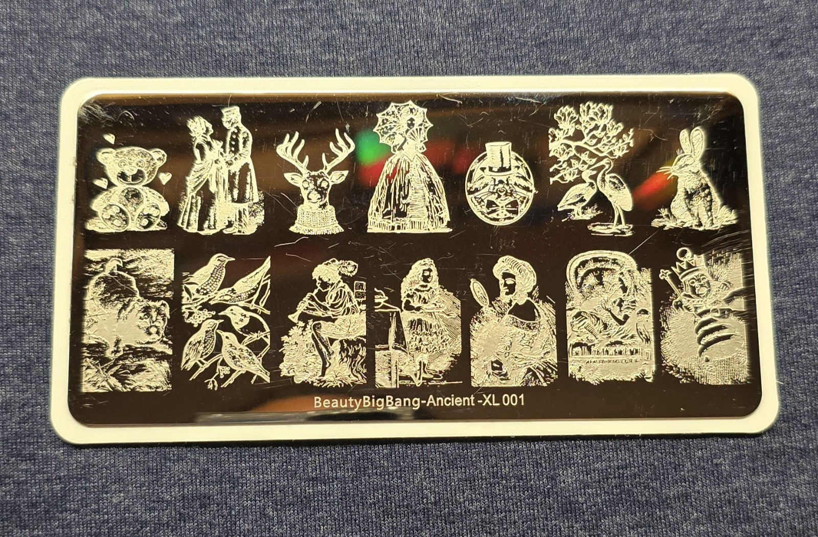 BeautyBigBang Ancient XL001 Love Birds Puppy Bunny Fairytale Nail Stamp Plate