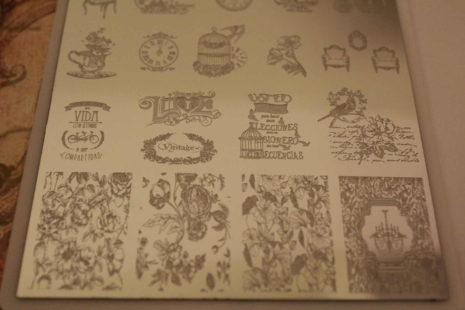 28 Vintage Designs DAYARA Nail Art Stamping Plate – Retro Stamp Tool for Nails