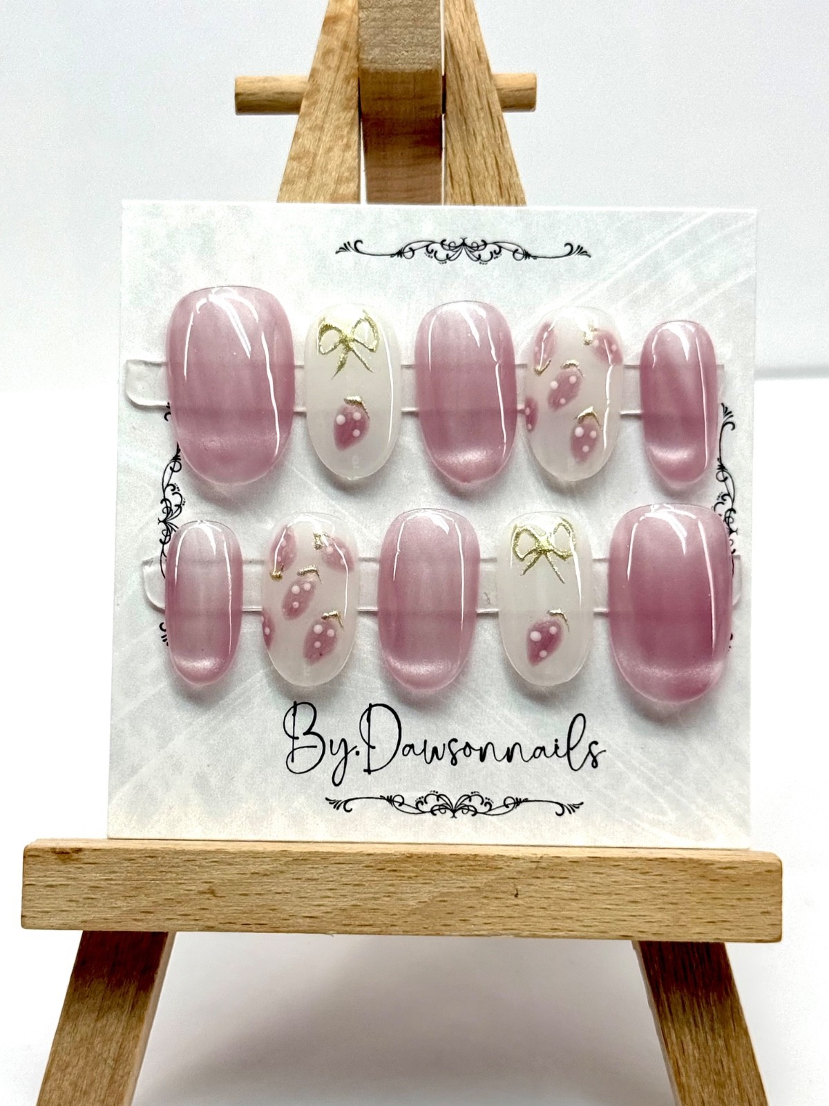 GRAB BAGS 4 pairs RANDOM DESIGN HANDMADE NAILS NONE 3D collection sz L Short LOT