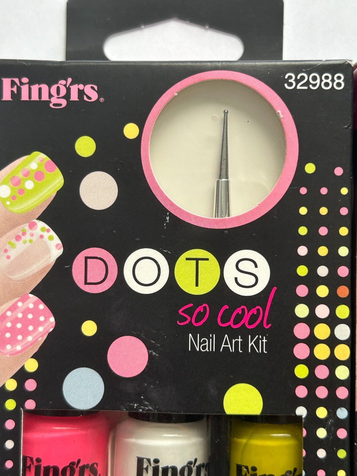 (Set of 2) Fing’rs DOTS So Cool Nail Art Kit – 3 Polishes Each Set, Polka Dots