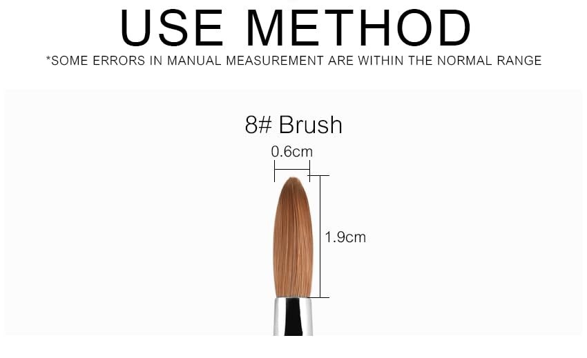 Red Wooden Nail Art Brush with Kolinsky Sable Hair for Precision Nail Designs