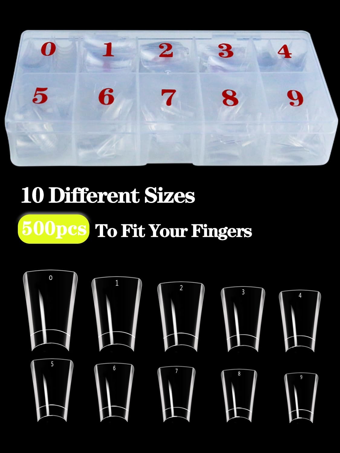 500PCS Duck Nail Tips for Acrylic Nails, Clear Nail Tips Duck Feet Fan Flare …