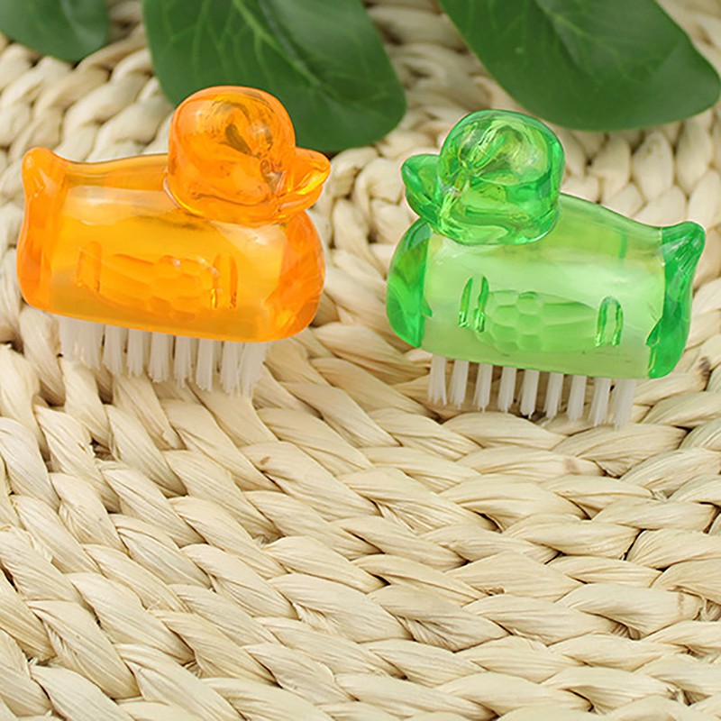 Duck Nail Art Trimming Brush Manicure Pedicure Files Cleaning Scrubbing Tool