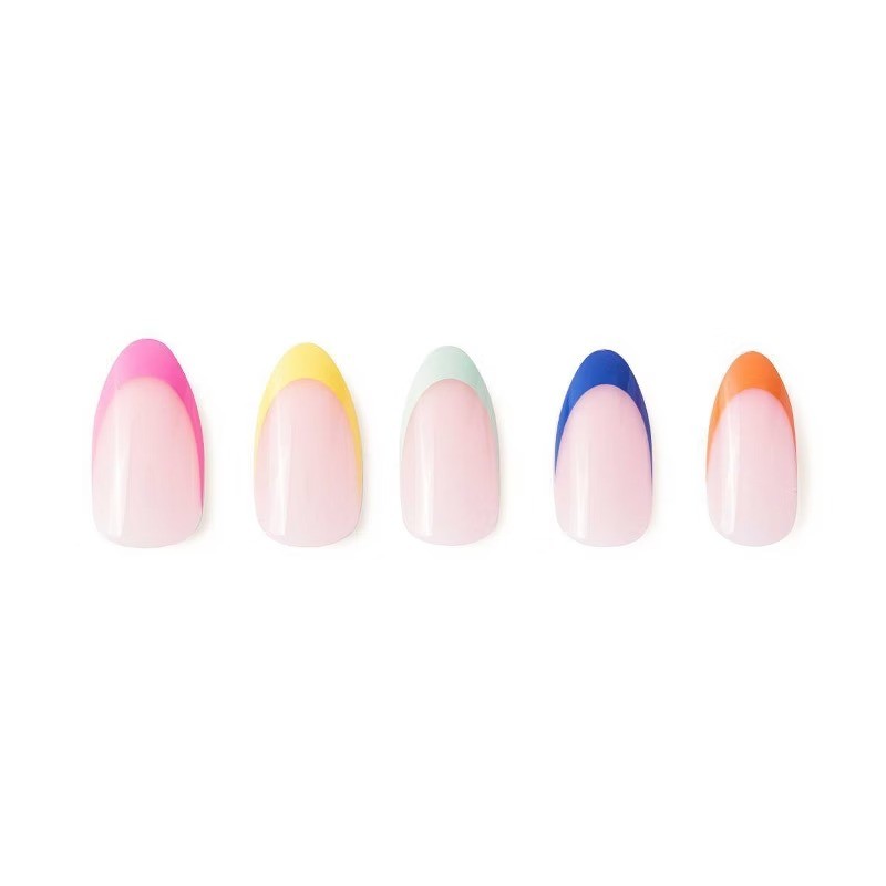 Press-On Women’s Fake Nails Sprinkles 30ct Almond Gloss French Glamnetic