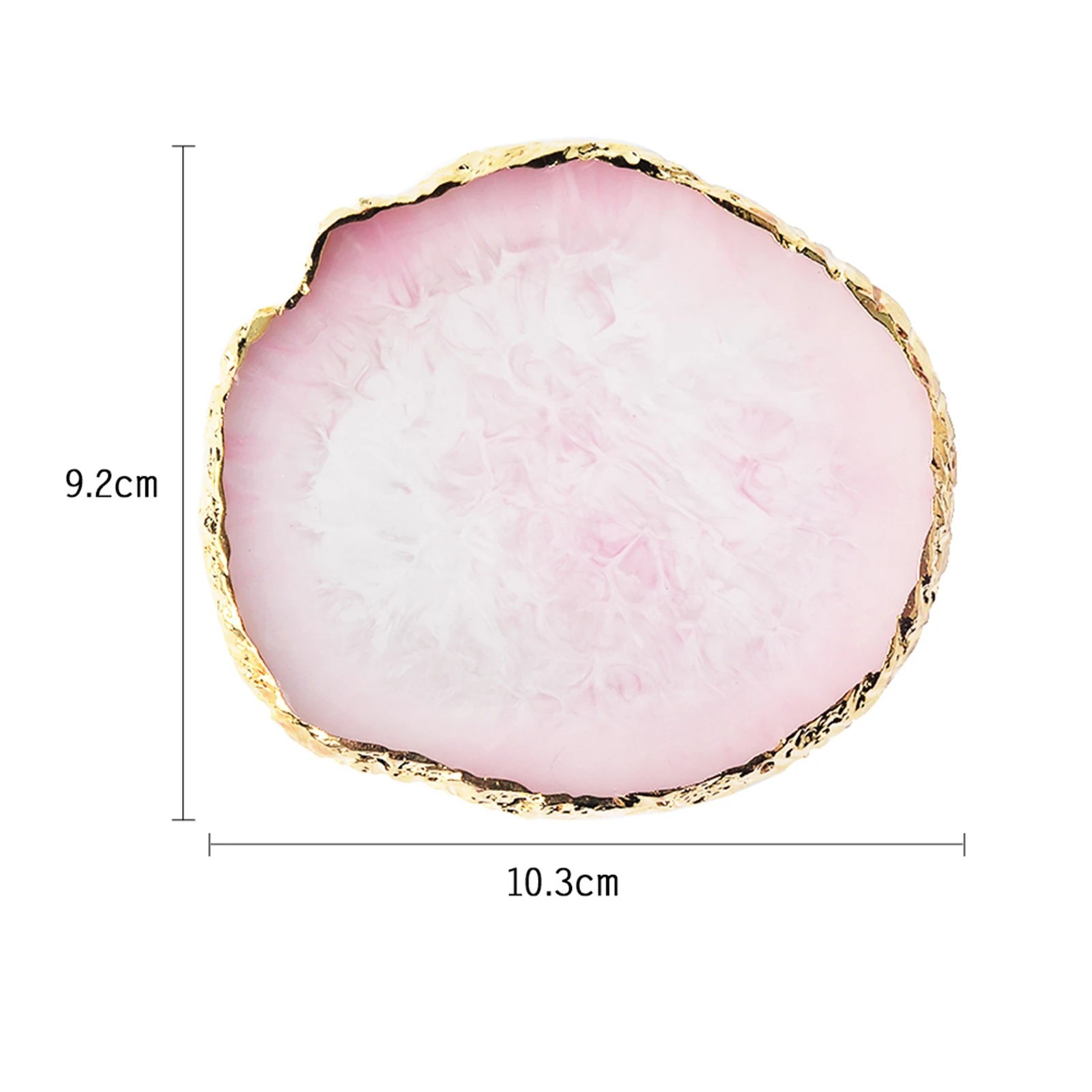 1-Pc Round Resin Agate Nail Art Palette False Nail Tips Mixing