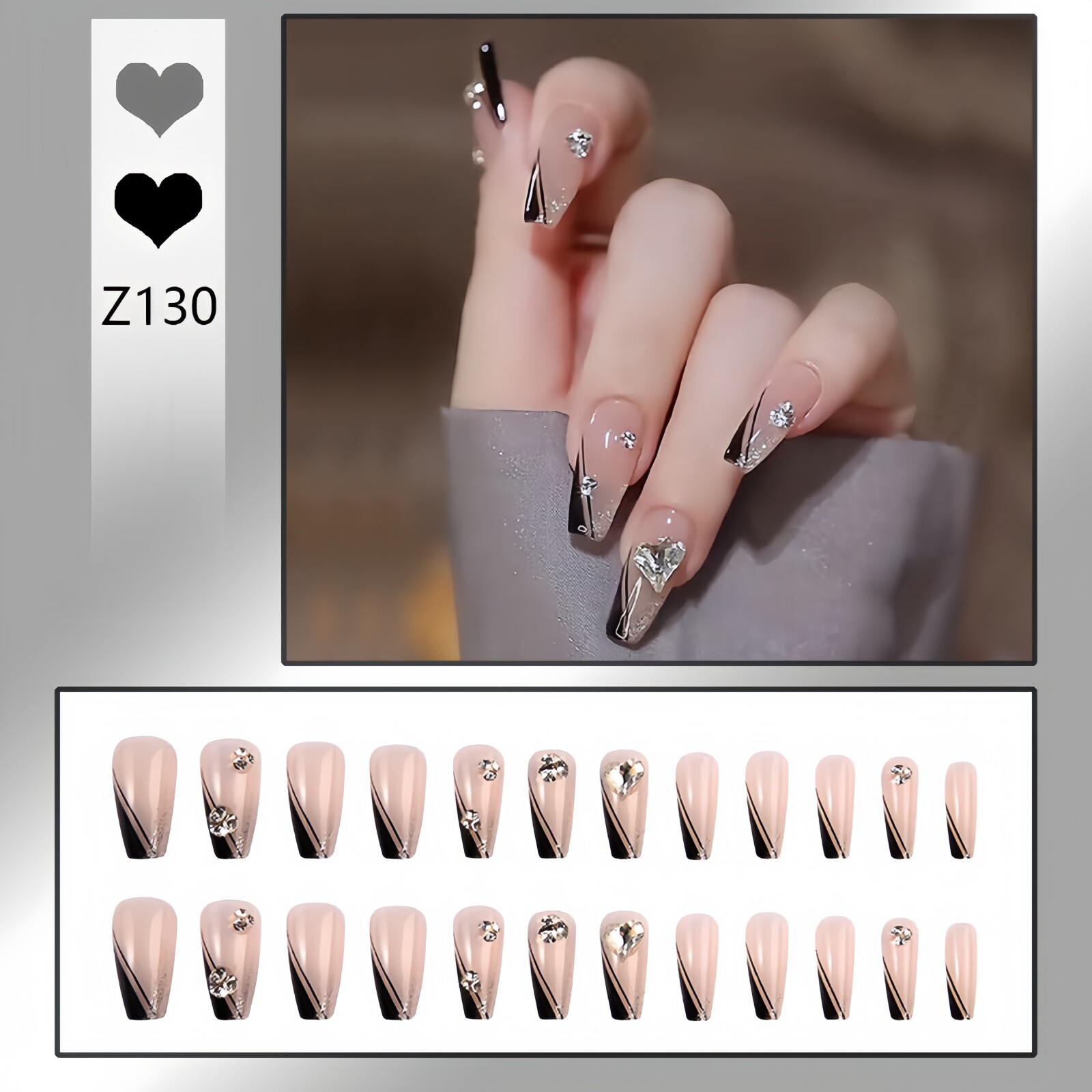 Glamnetic Reusable SPRINKLES 24 Nails, Glue, File, Stick, Alcohol