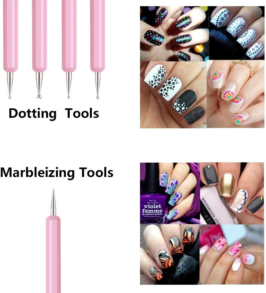 Nail Art Dotting Tools Pen Head UV l Carving Pen Nail Silicone