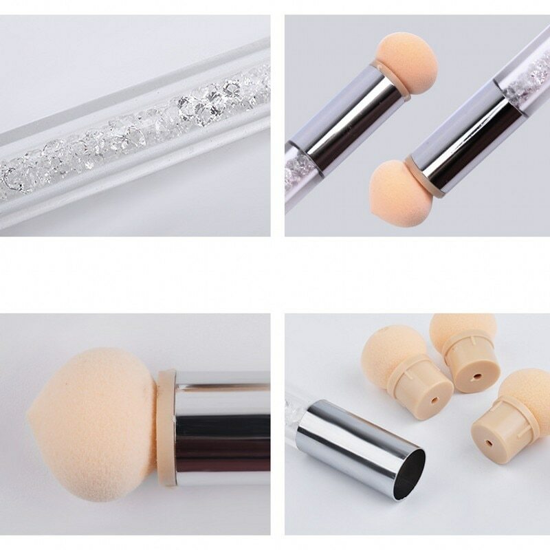 Nail Art Brush 4 Replaceable Sponge Double Head Durable Newest Style Ombre
