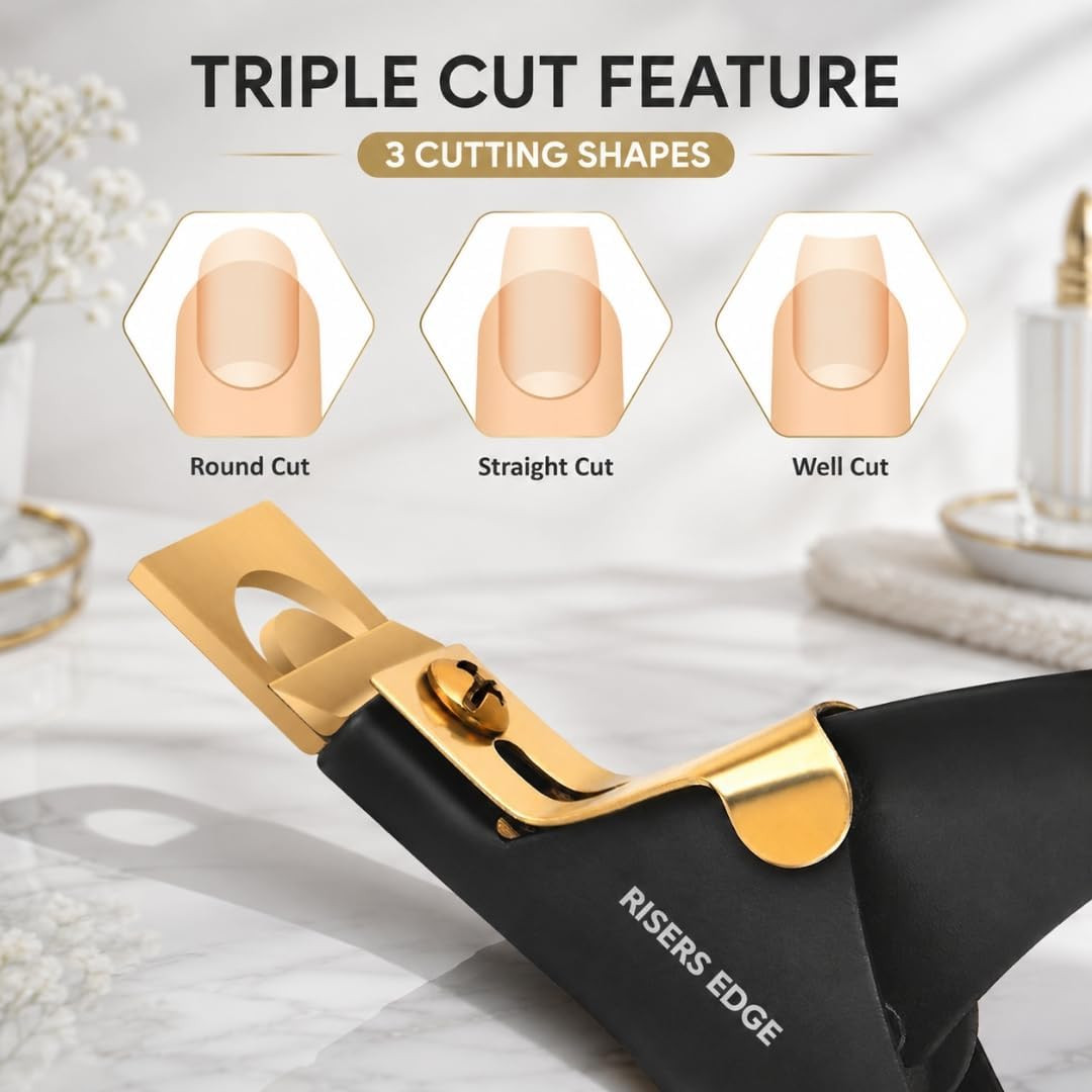 Acrylic Nail Tip Cutter, Professional Stainless Steel Nail Cutter for Acrylic