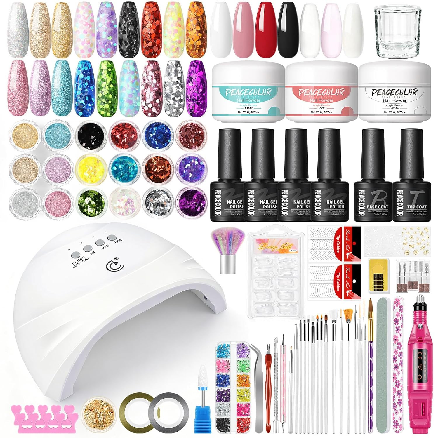 Acrylic Nail Kit for Beginners with Everything ,Professional Nail Kit Acrylic Se