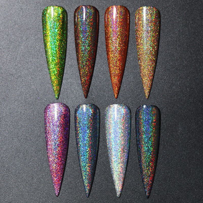 Nail Holographic Mirror Glitter Powder Dust Shimmer Mermaid Unicorn Pigment Art